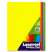 Lasercol A4 80gsm Colour Paper 100 Sheets - Rainbow